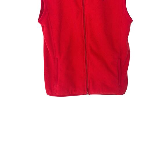 Ralph Lauren Polo Golf Fleece Vest Men's Red Sleeveless Outdoor Full Zip Medium - Picture 6 of 10